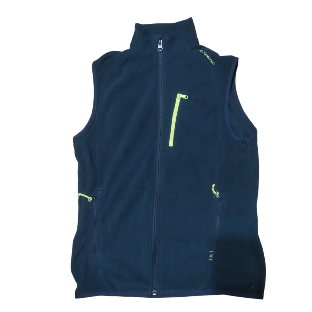 Women Quechua Light Weight  Green Polartec Fleece Gilet Vest
